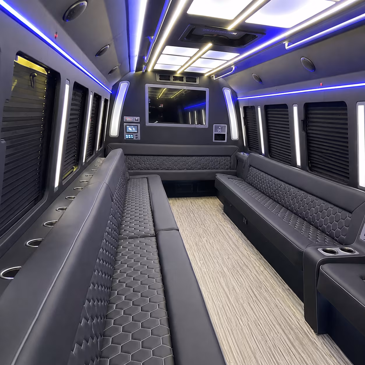 maple grove 40 passenger party bus inside