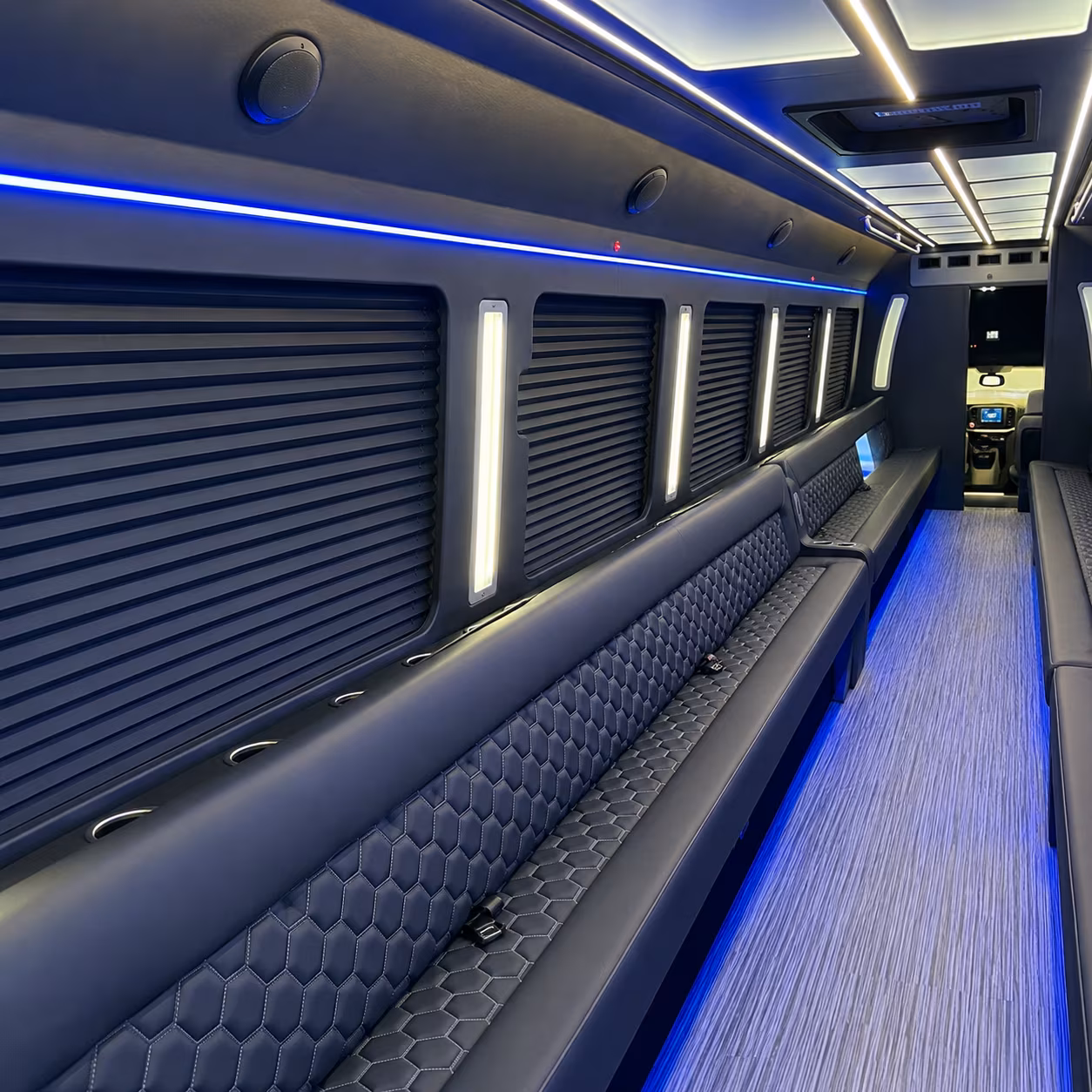 maple grove party bus rental interior